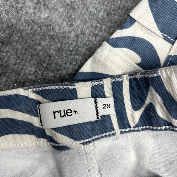 Rue21 Jeans Womens Plus 2X Blue Denim Skate Straight Leg Stretch High Rise New - Picture 5 of 12